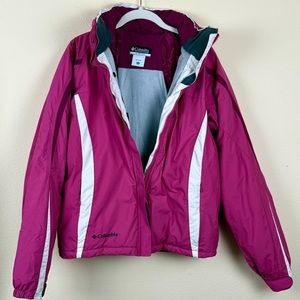 Columbia Jacket Girls XL 18/20 Pink Womens S Snow Ski Shell Waterproof